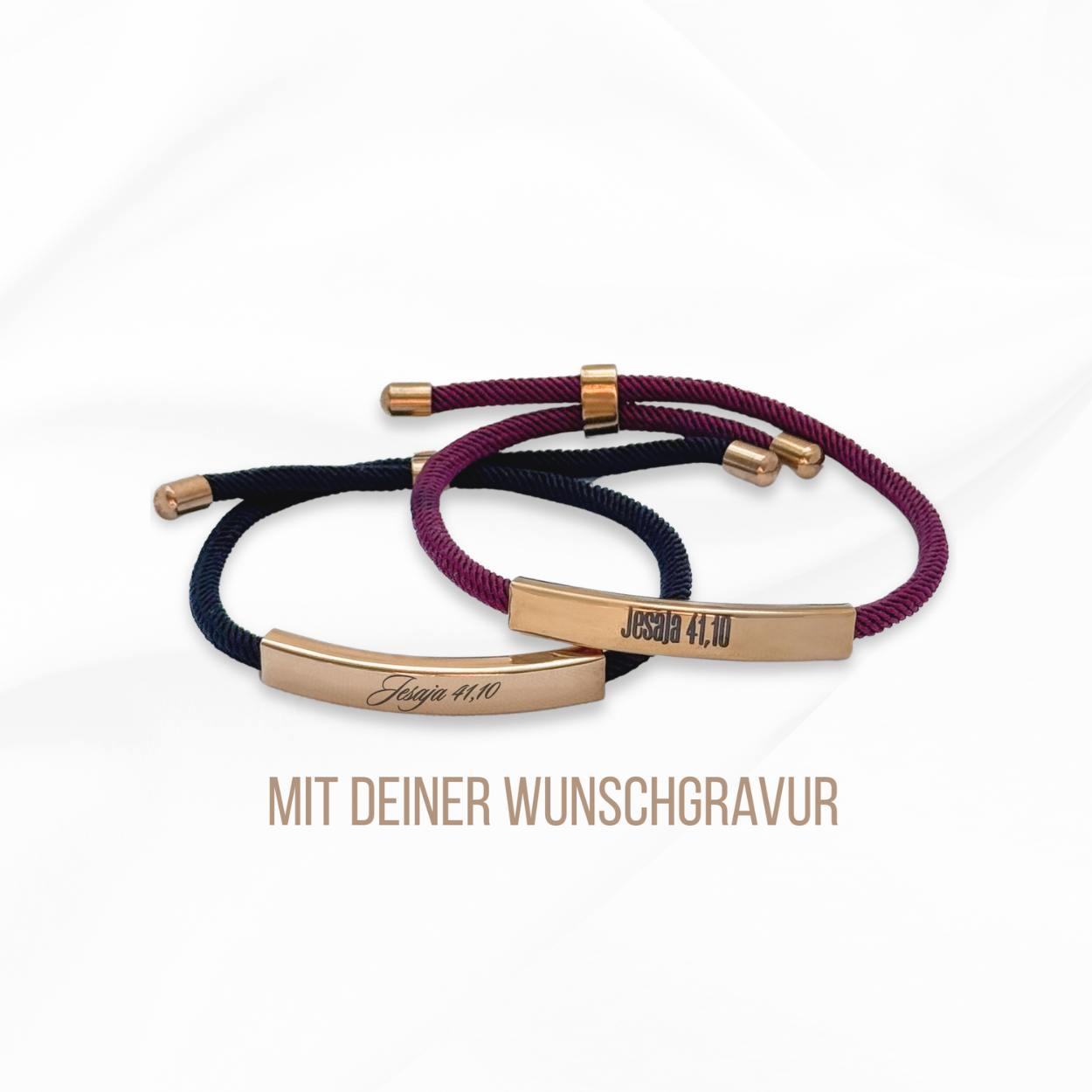 Unisex Armband christlich mit Bibelvers Gravur verstellbar gold rot schwarz für Männer und Frauen Crowded heaven Geschenk