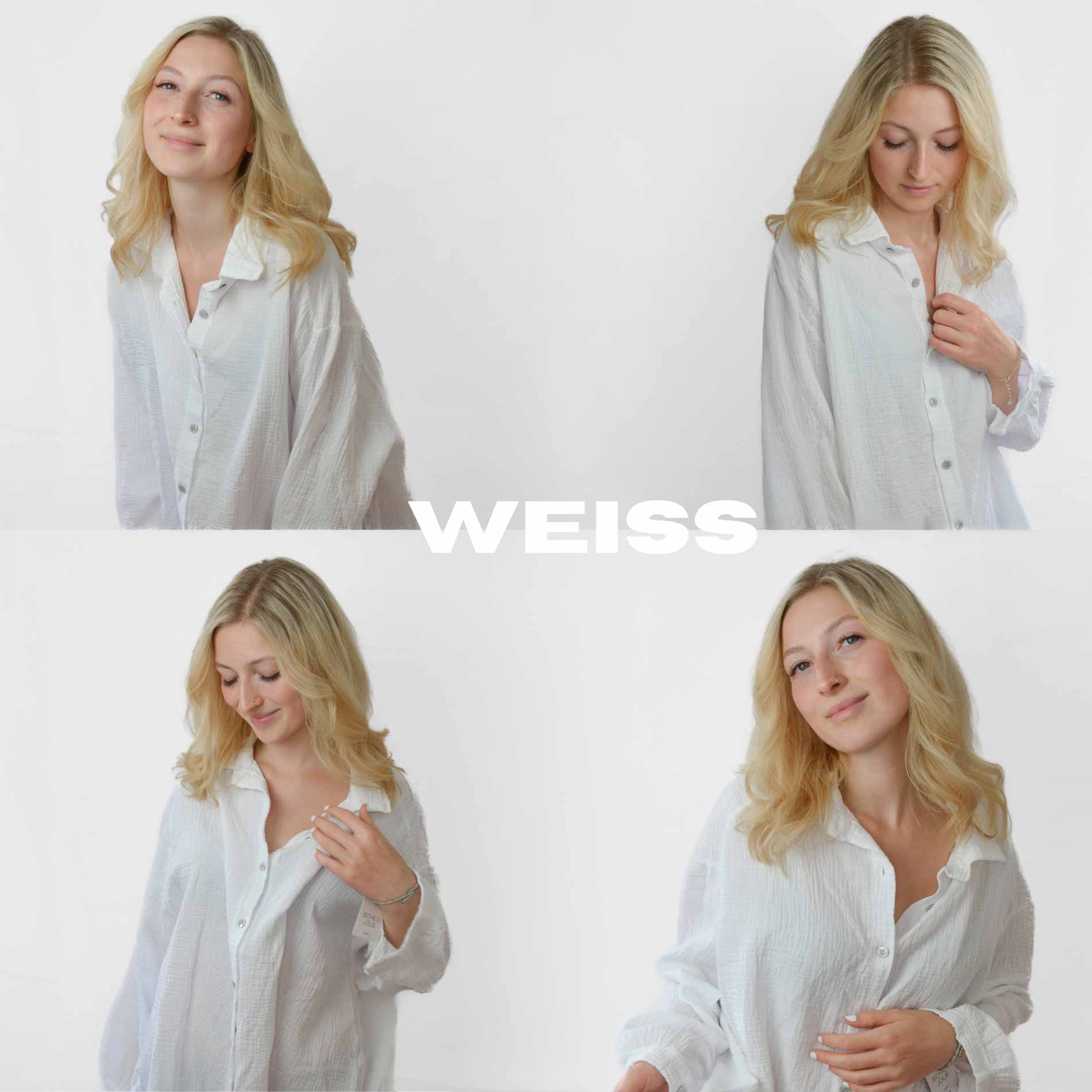 Weiße Musselinbluse Frauen