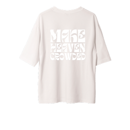 Abgebildet ist ein christliches unisex Tshirt mit dem Spruch Make heaven Crowded, es steht dafür, dass wir bei Crowdedheaven christliche Kleidung verkaufen
