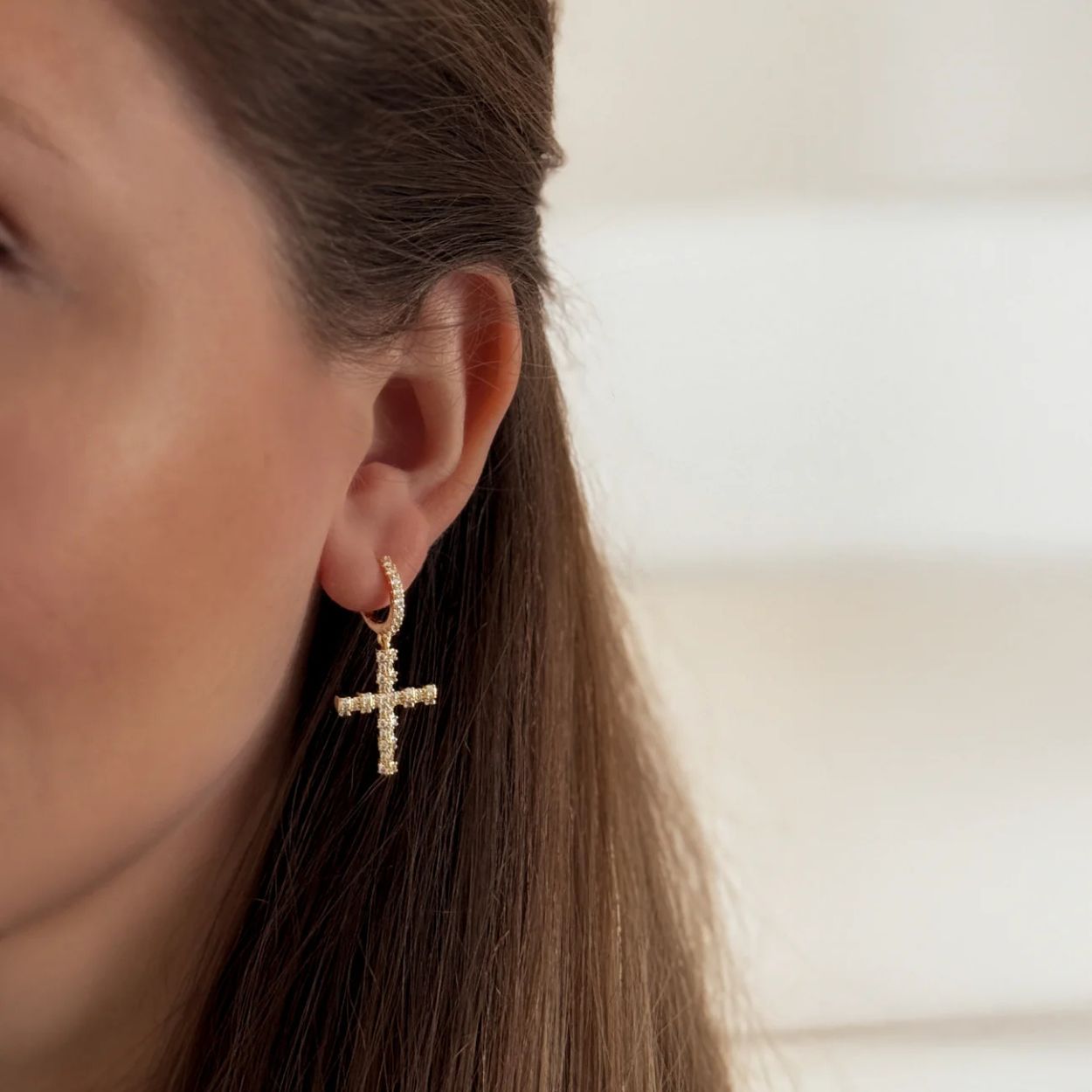 Christliche Ohrringe Kreuz wasserfest hypoallergisch