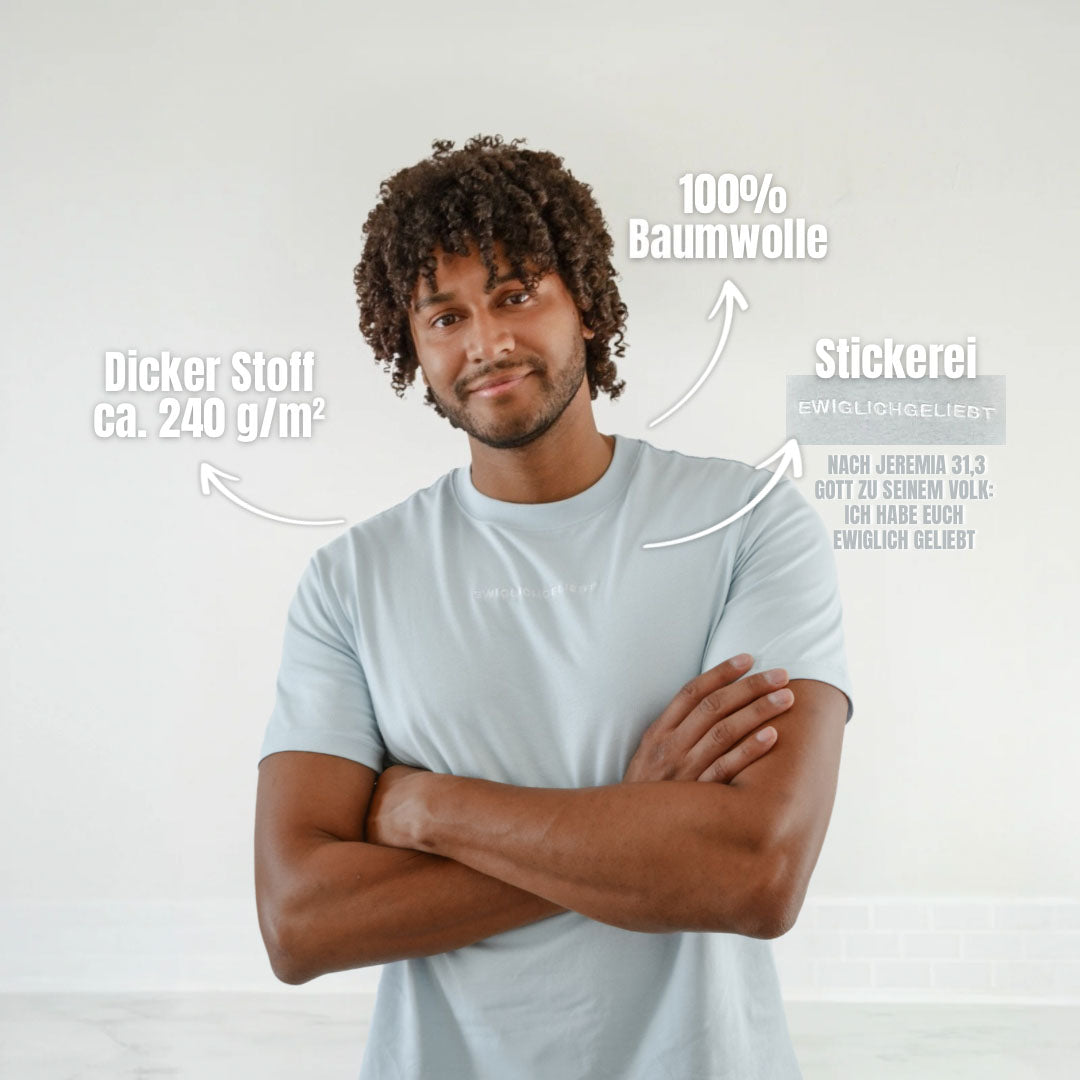 Christliches Tshirt mit Bibelvers