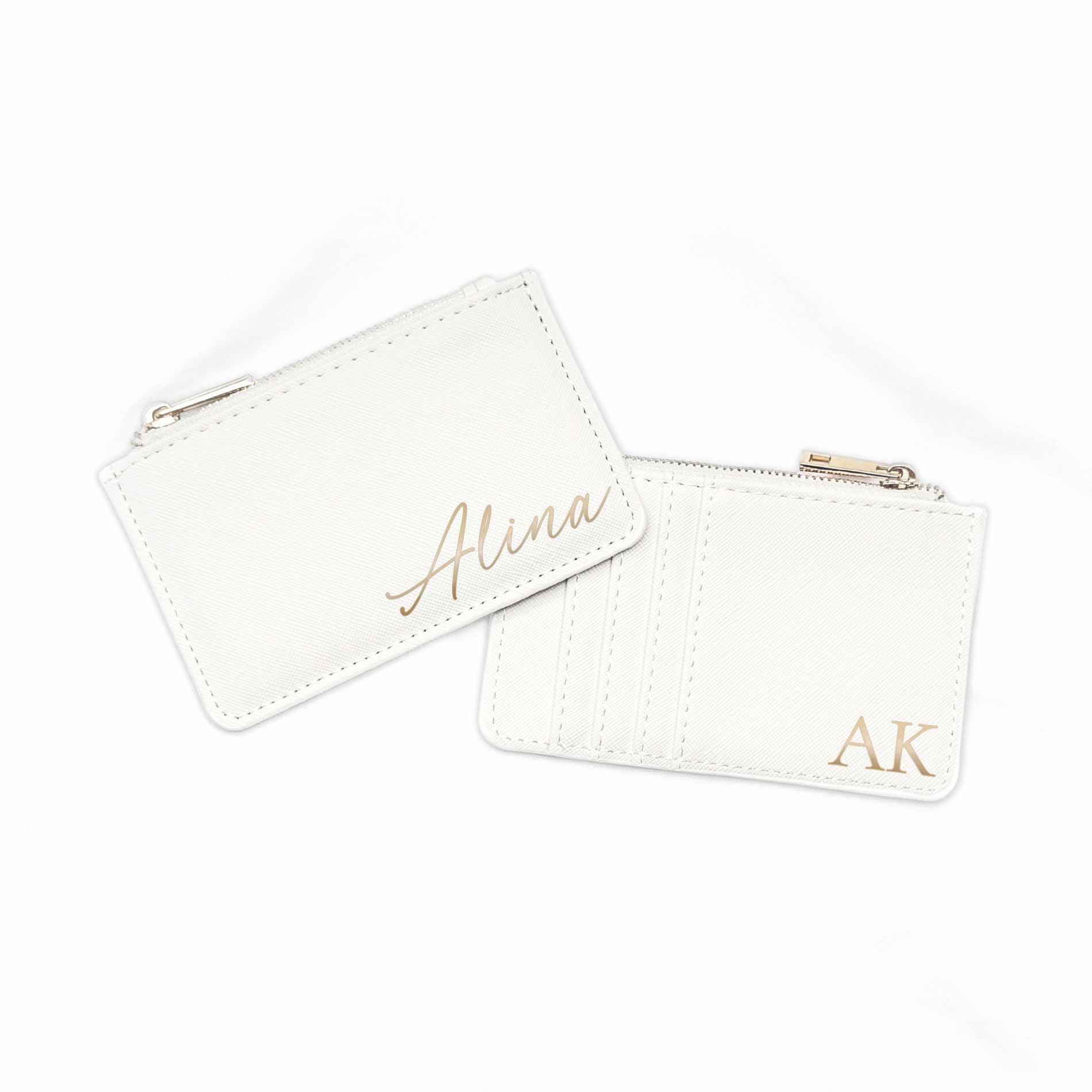 Geldbeutel personalisiert weiß