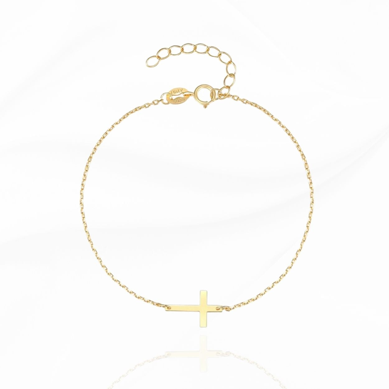 Kreuzarmband gold christlich wasserfest hypoallergen Jungen Mädchen unisex