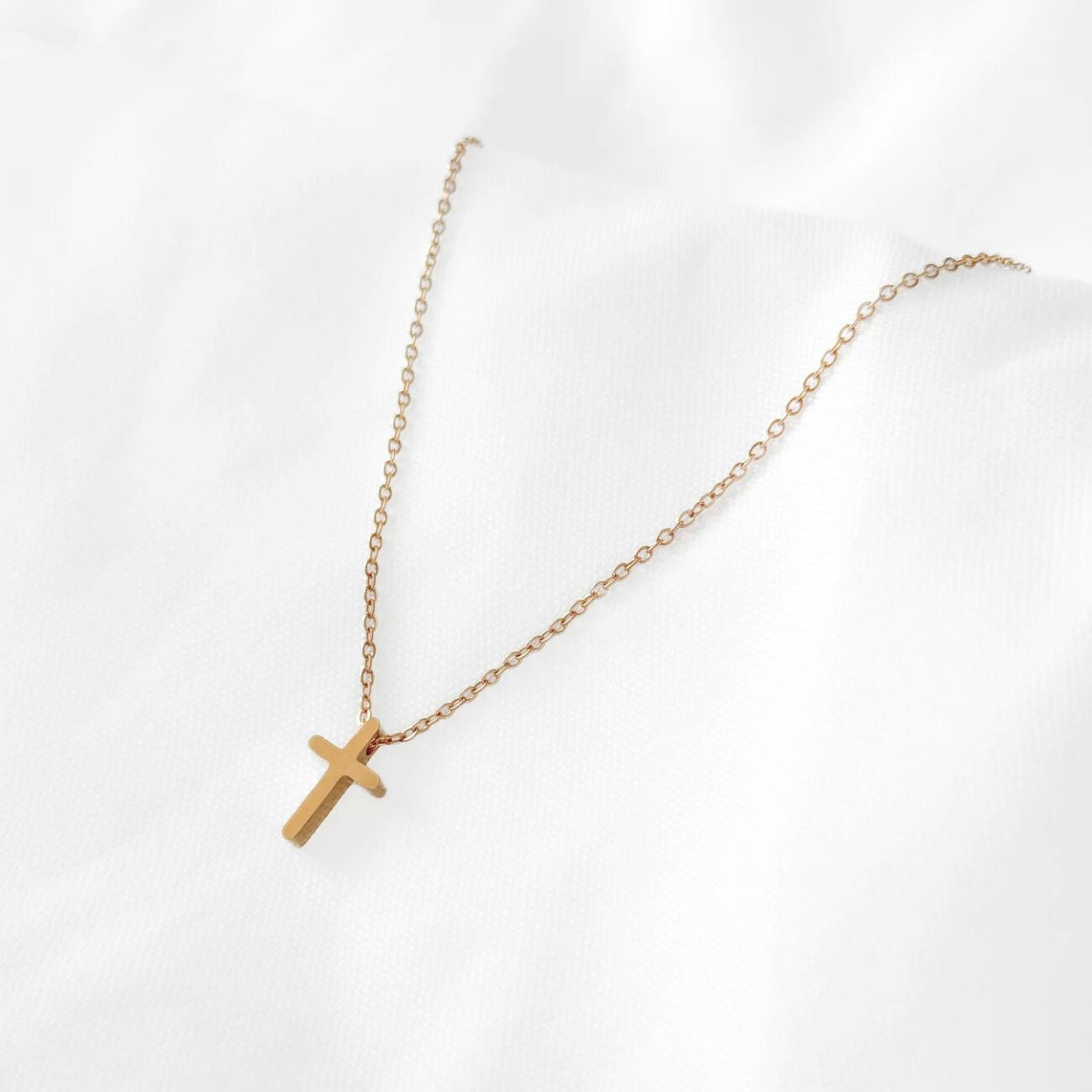 Statement Kette gold christlich mit Kreuz