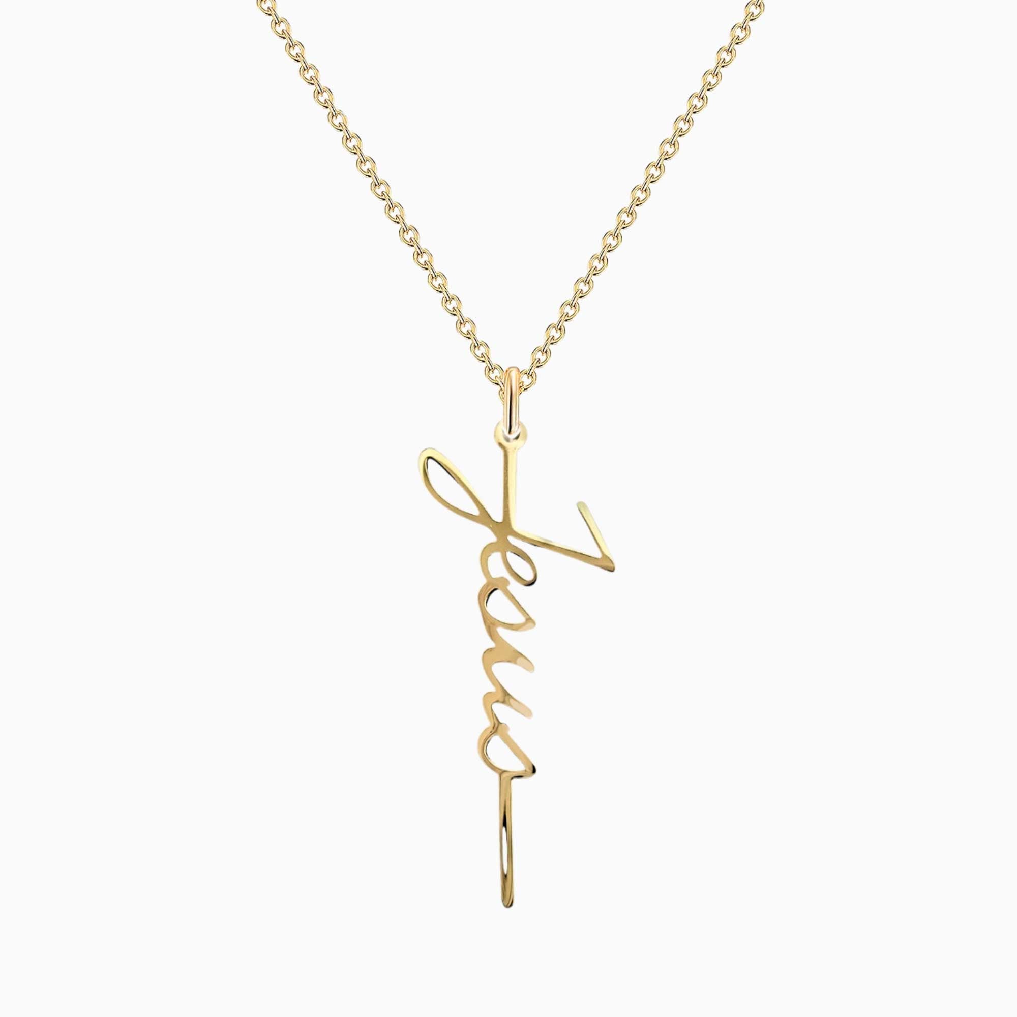 Jesus Halskette christlich 18k vergoldet Taufgeschenk für Frauen Mädchen