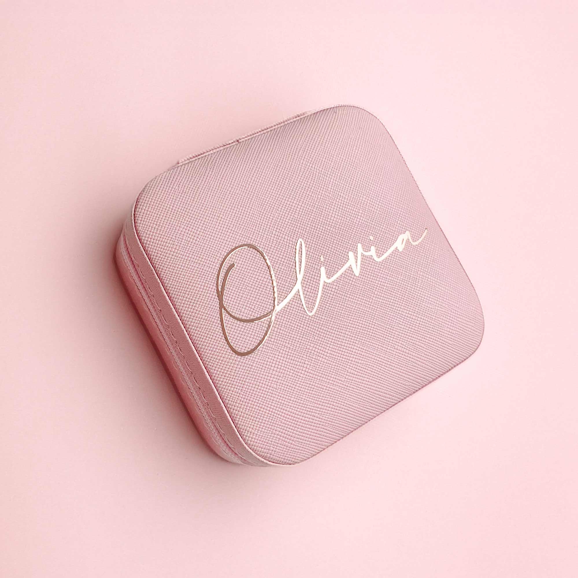 Schmuckkästchen rosa mit name