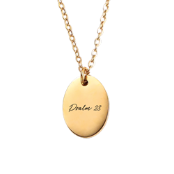 Personalisierter Schmuck mit Bibelvers christlich bei Crowdedheaven