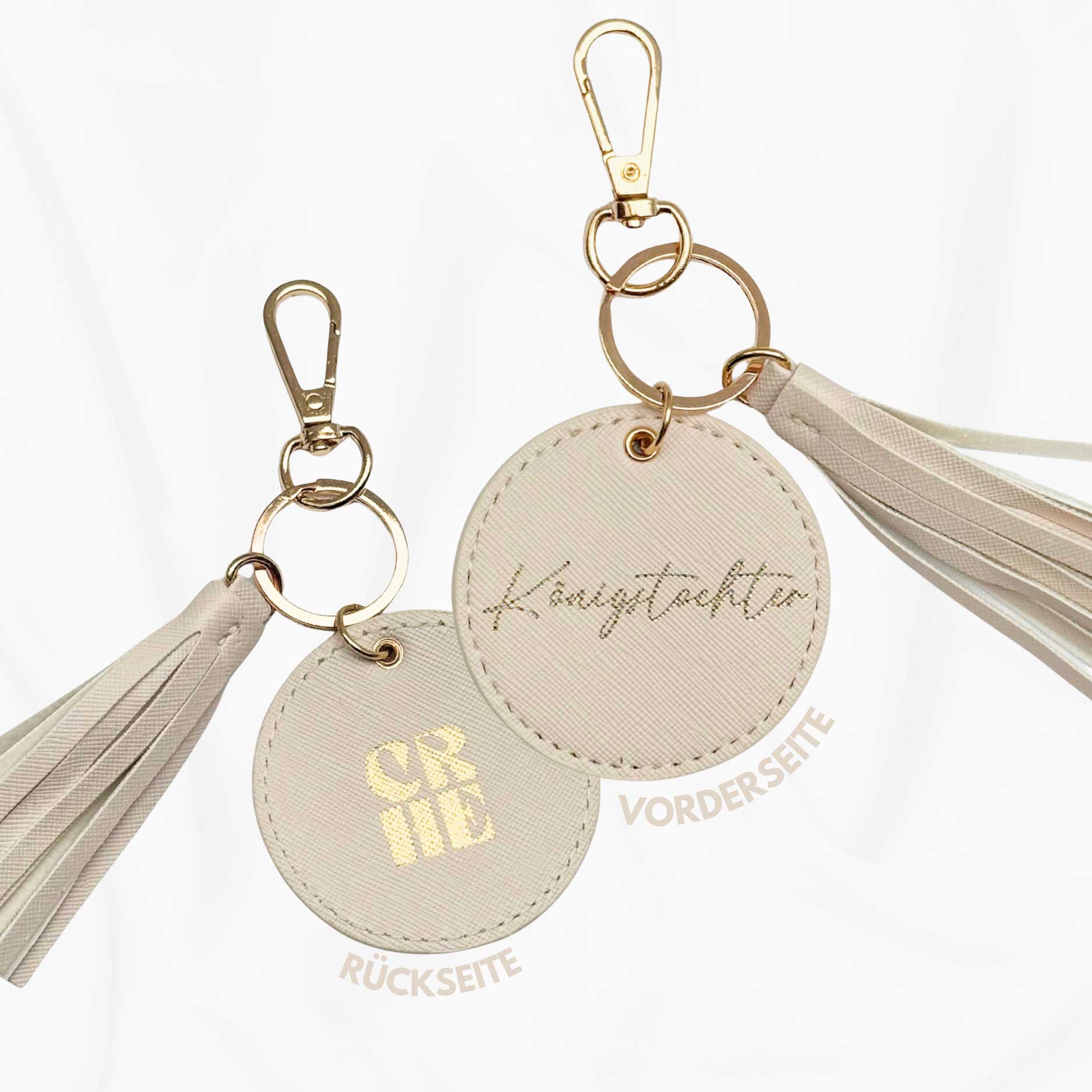 Anhänger beige mit Königstochter christlich Bibelvers