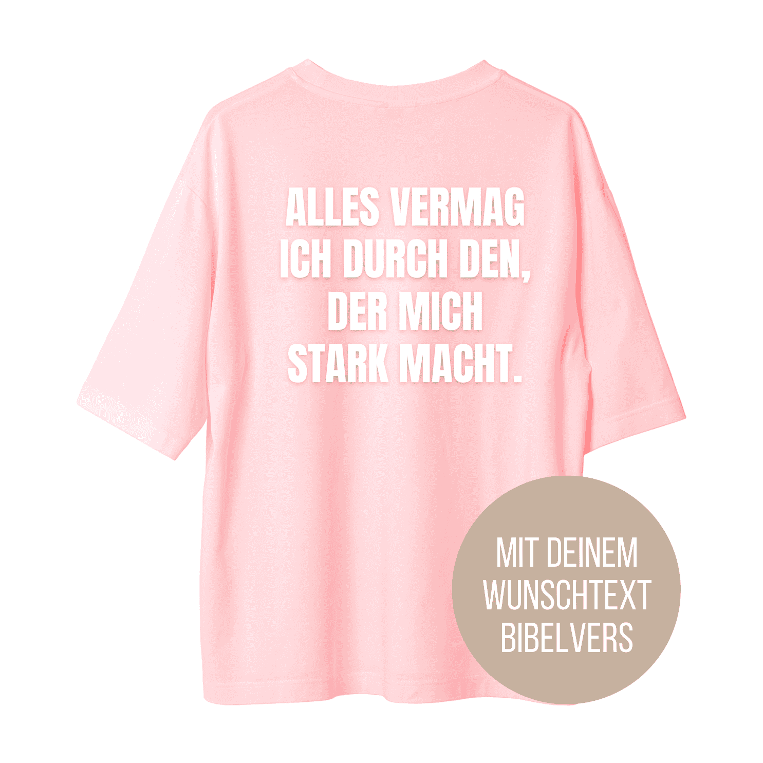 Christliches Tshirt mit eigenem Bibelvers personalisiert