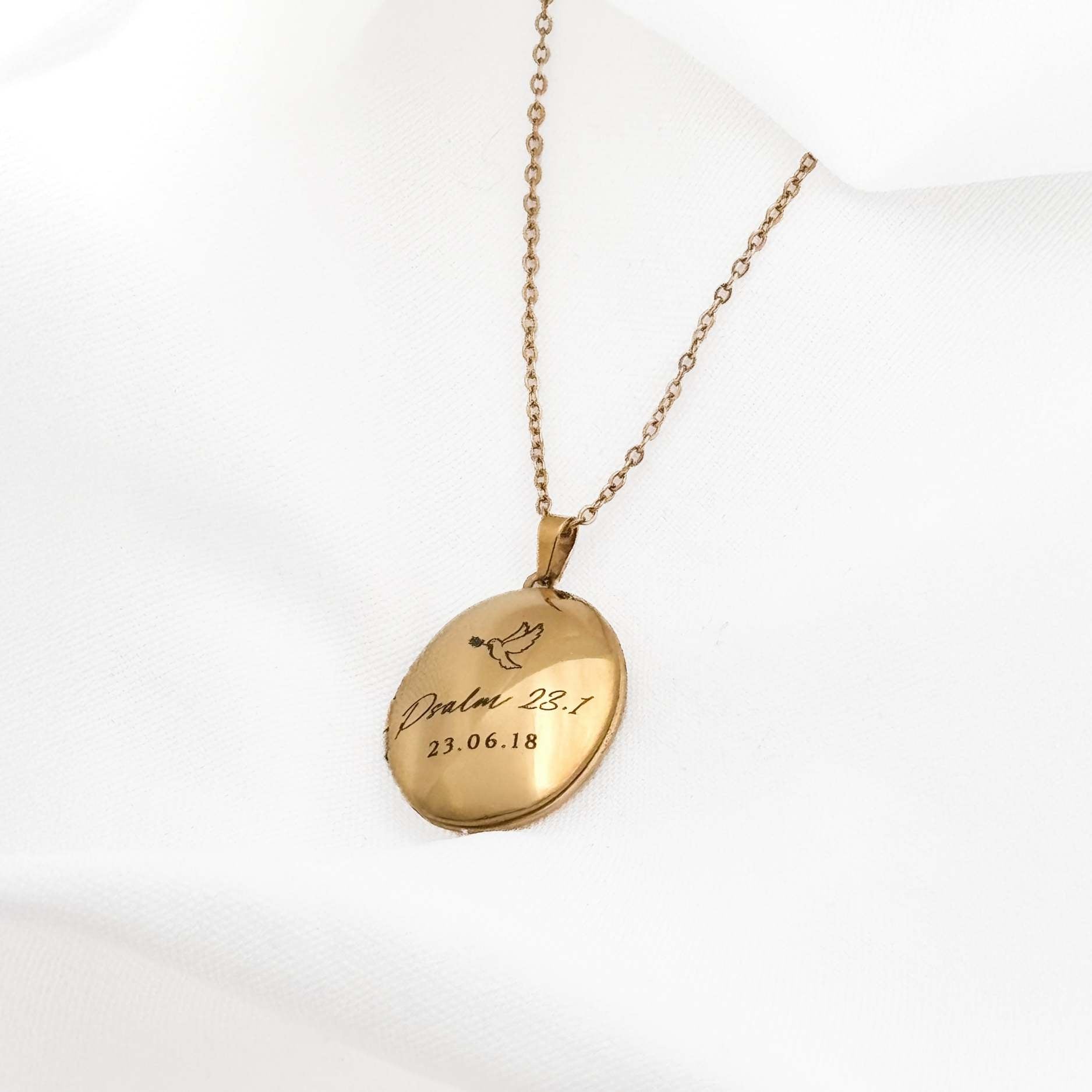 Christliche Halskette als Geschenk zur Taufe Kommunion oder Konfirmation