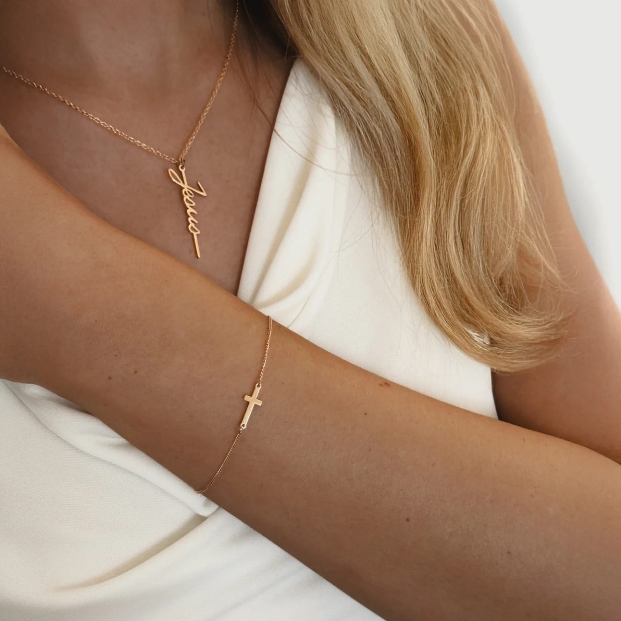 Christliches Armband als Geschenk zur Taufe Kommunion Firmung Frauen Männer unisex