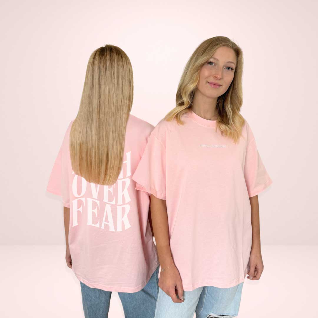 faith over fear christliches tshirt modern