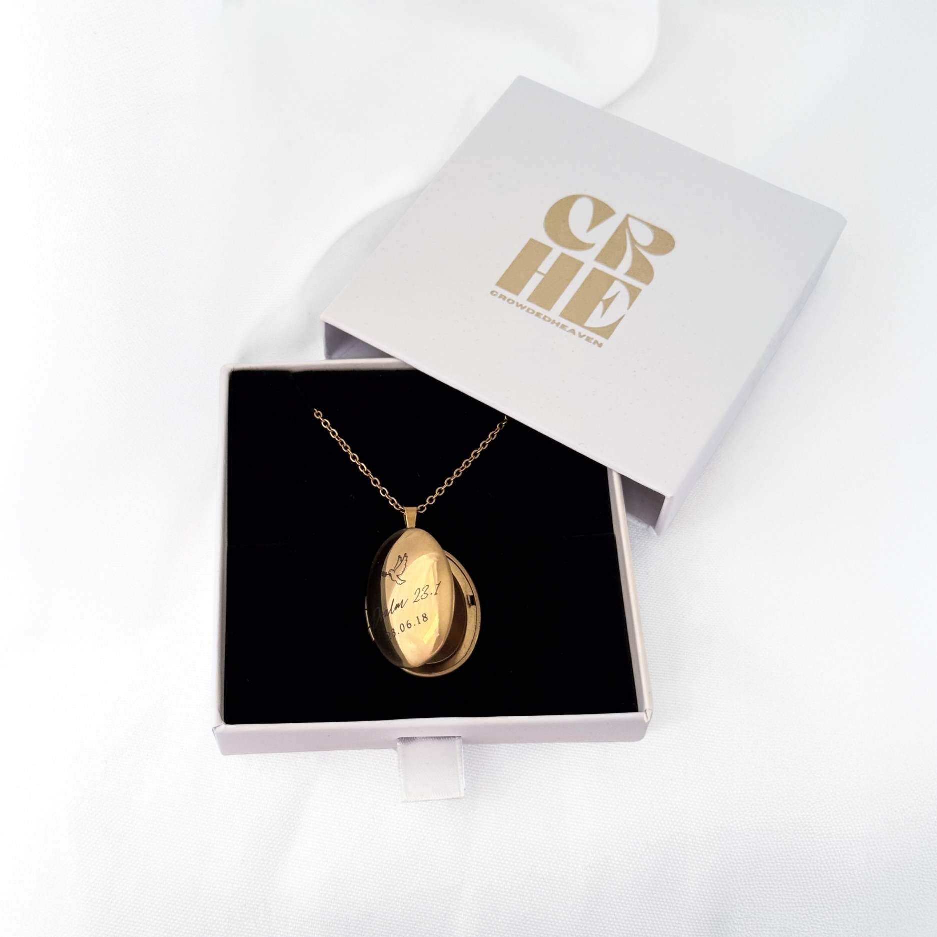 Halskette Kette mit Name Datum Bibelvers