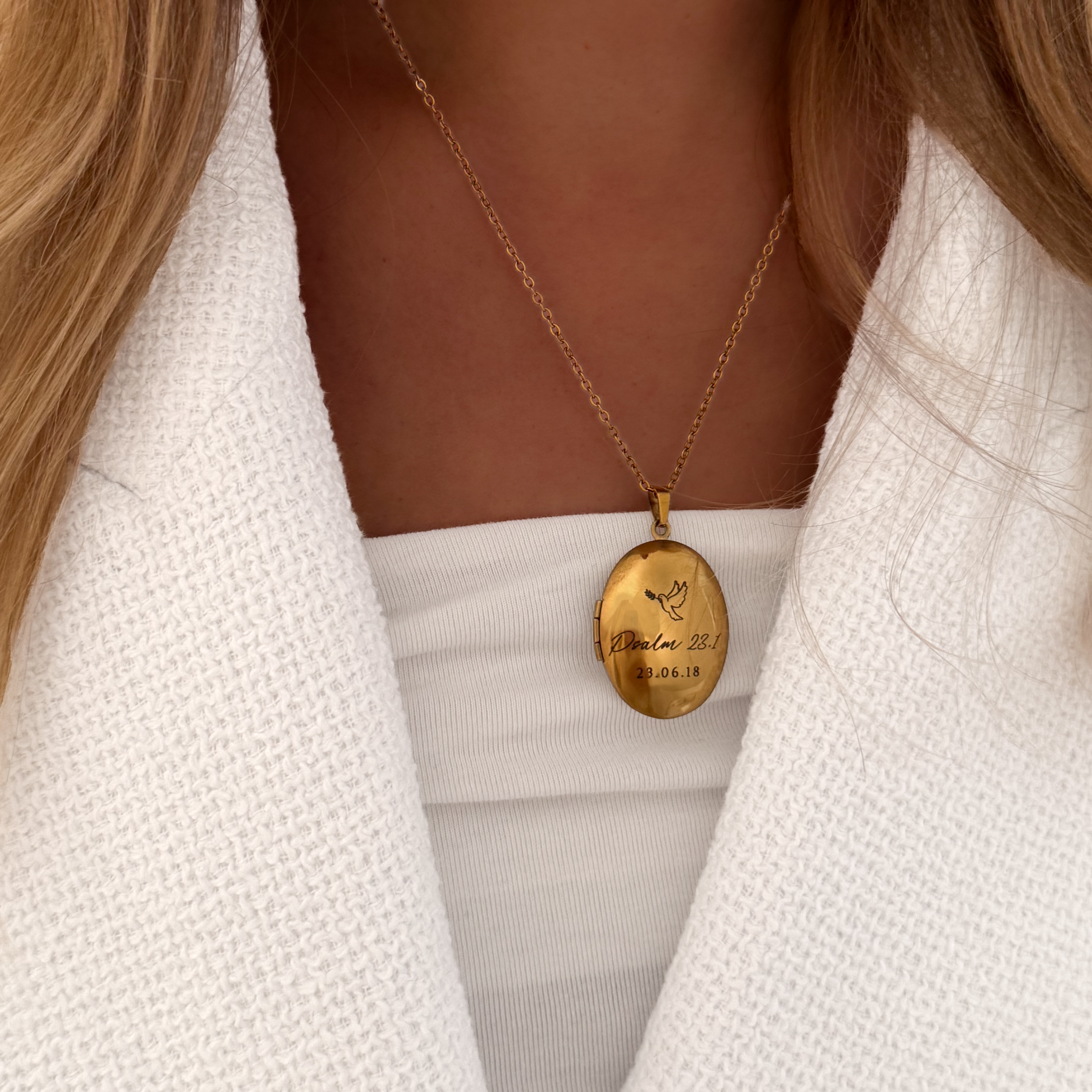 Amulettkette christlich zur Kommunion Firmung Geschenk Mädchen Schmuck mit Bibelvers