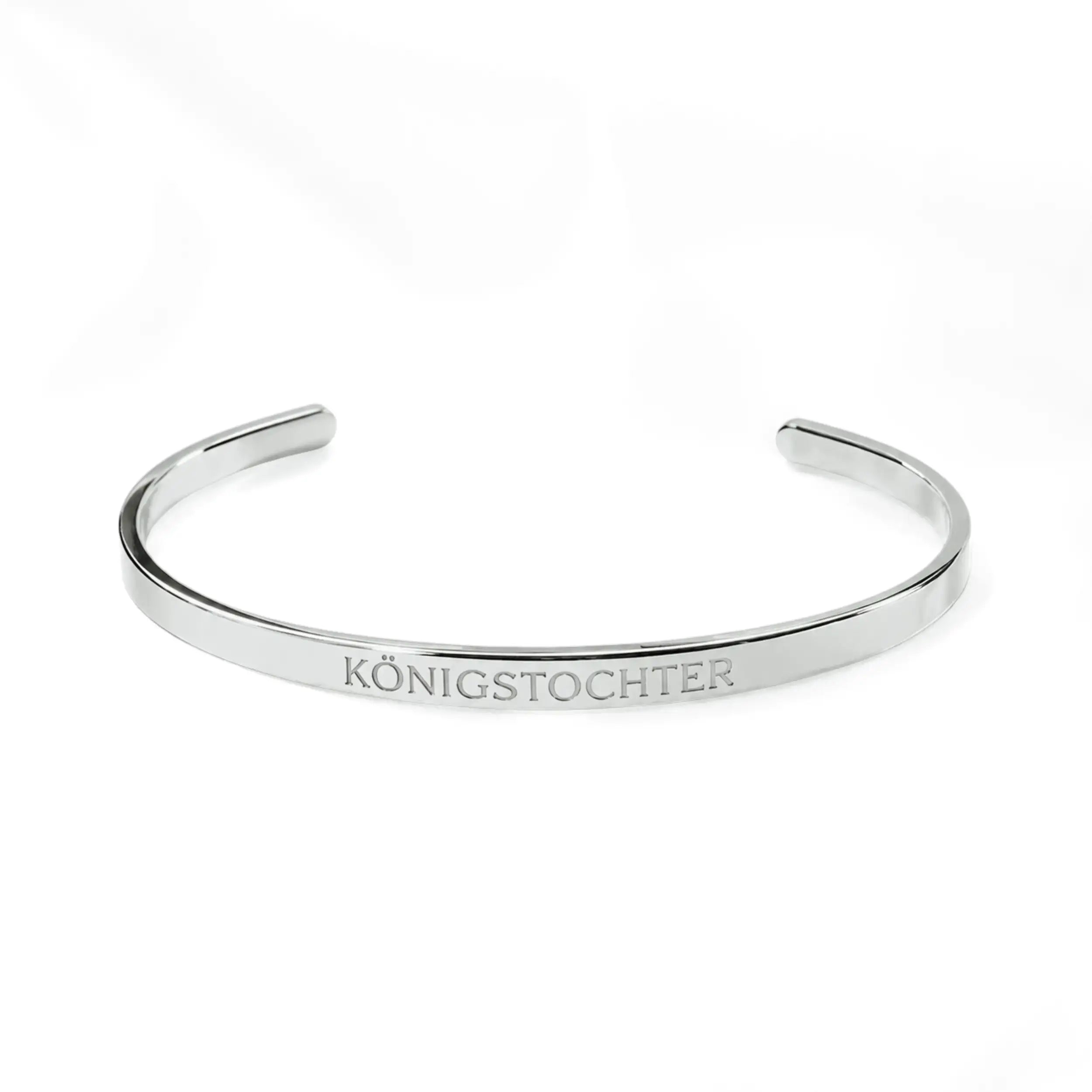 Christlicher Koenigstochter Armreif silber wasserfest