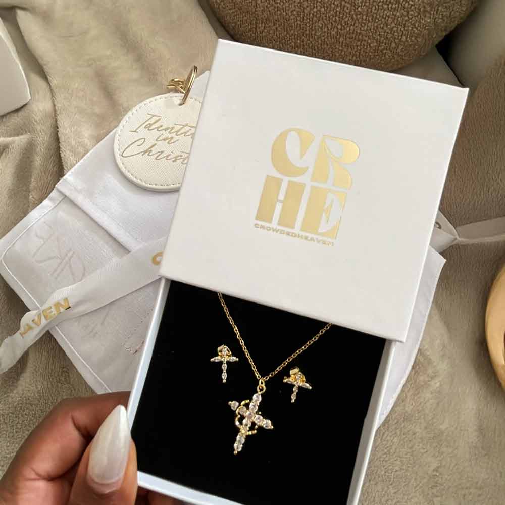 Christlicher_Schmuck_Ohrringe und Halskette