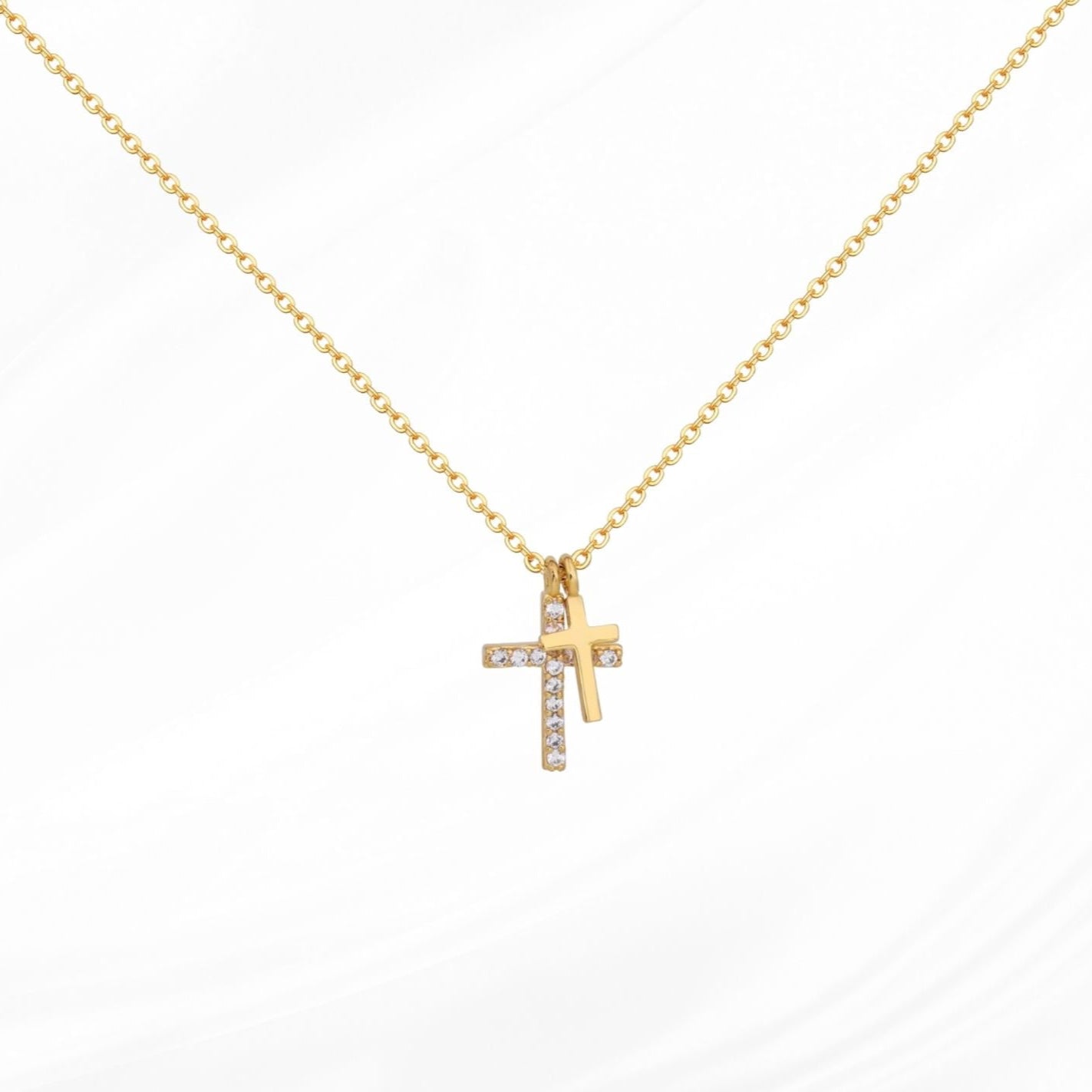 Christliche Halskette mit Kreuz gold 
