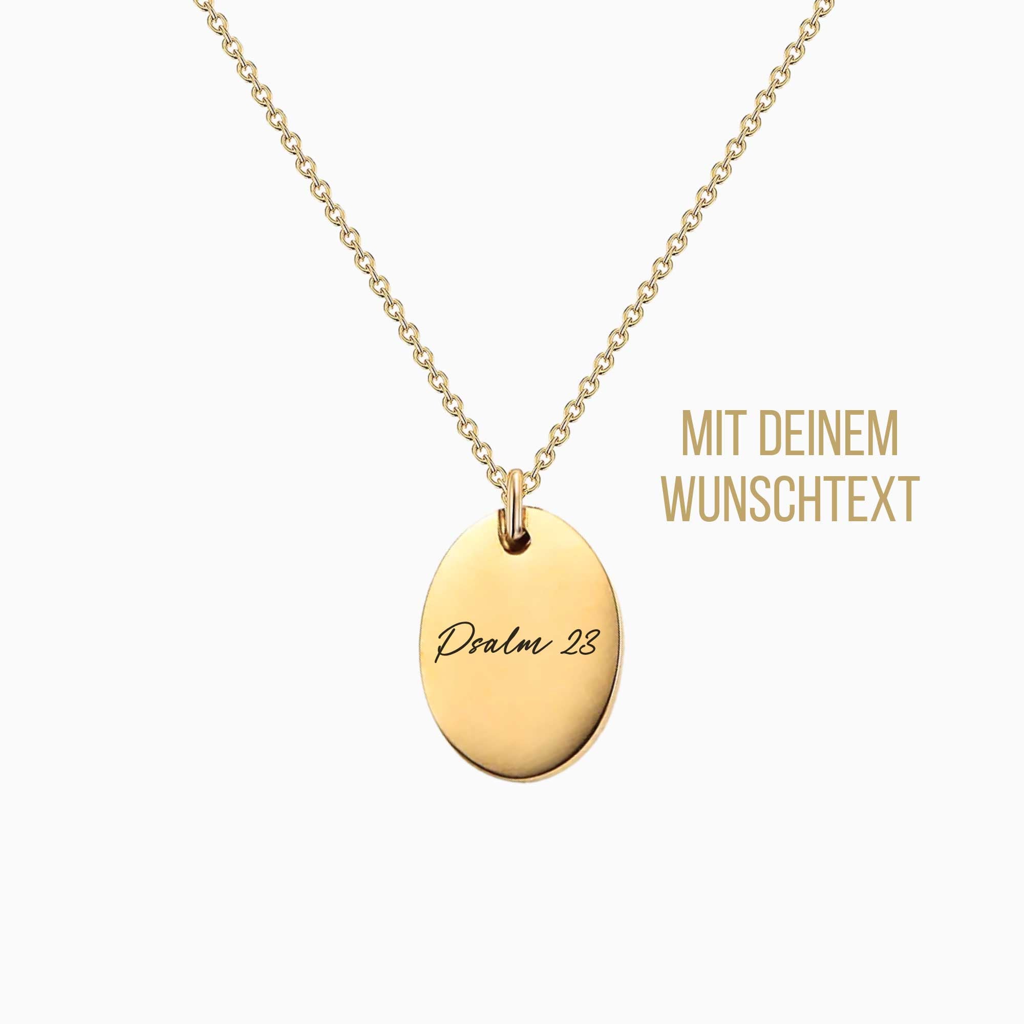 Christliche Halskette graviert mit Bibelvers 18k gold wasserfest Geschenk zur Taufe