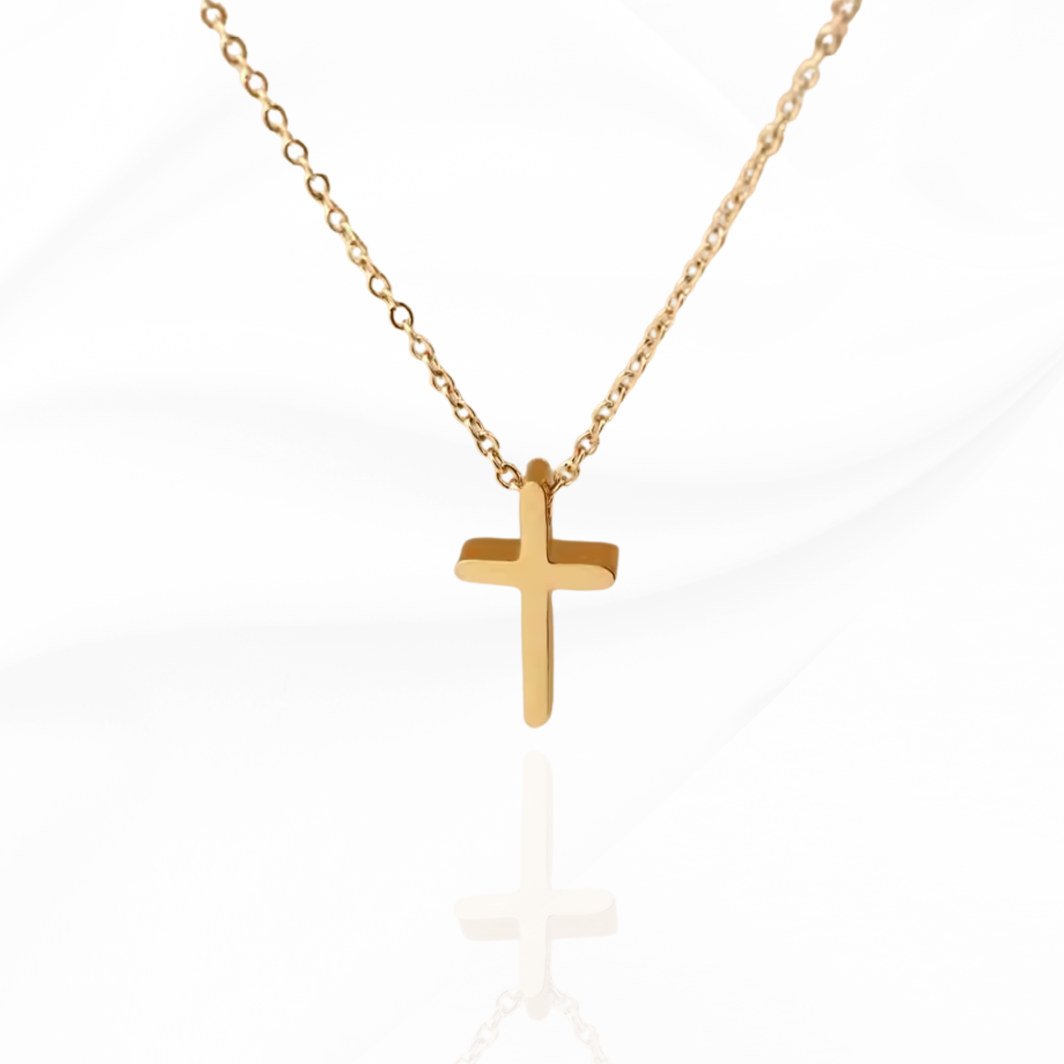 Halskette mit gold christlich Geschenk zur Taufe Kommunion Konfirmation Firmung
