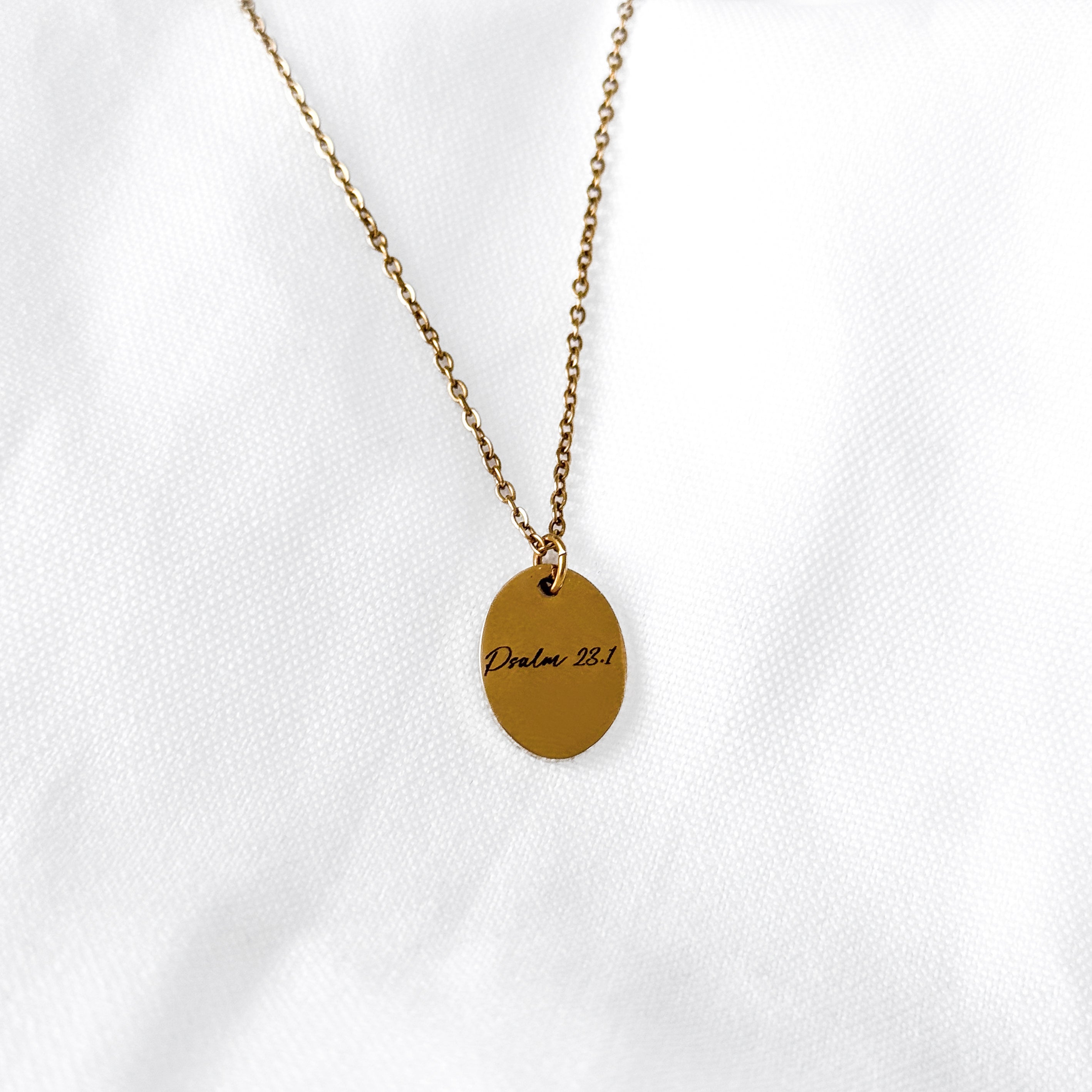 Kette mit Name Datum Bibelvers personalisiert individuelle Gravur Laser