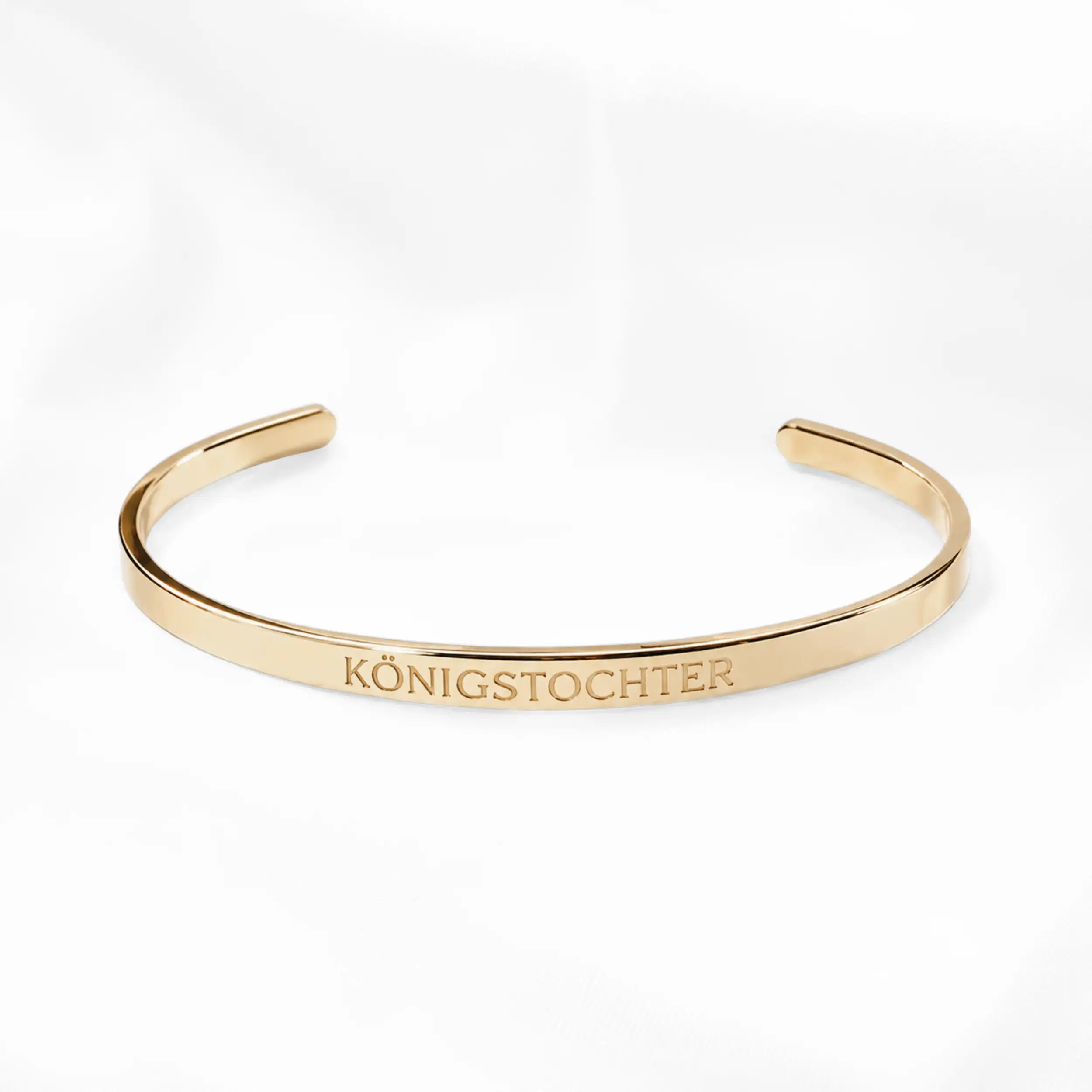 Christlicher Koenigstochter Armreif gold verstellbar wasserfest