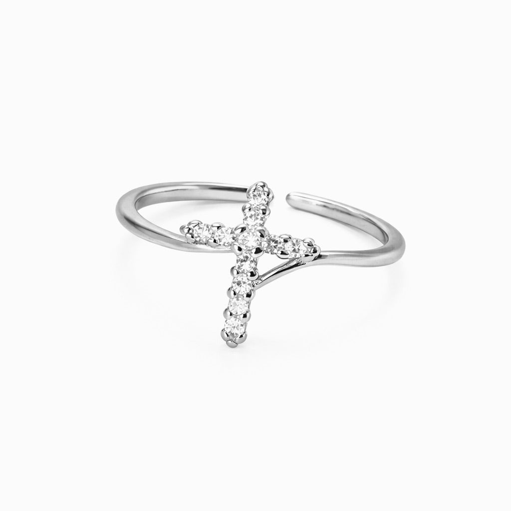 Kreuz-Ring-silber-christlich