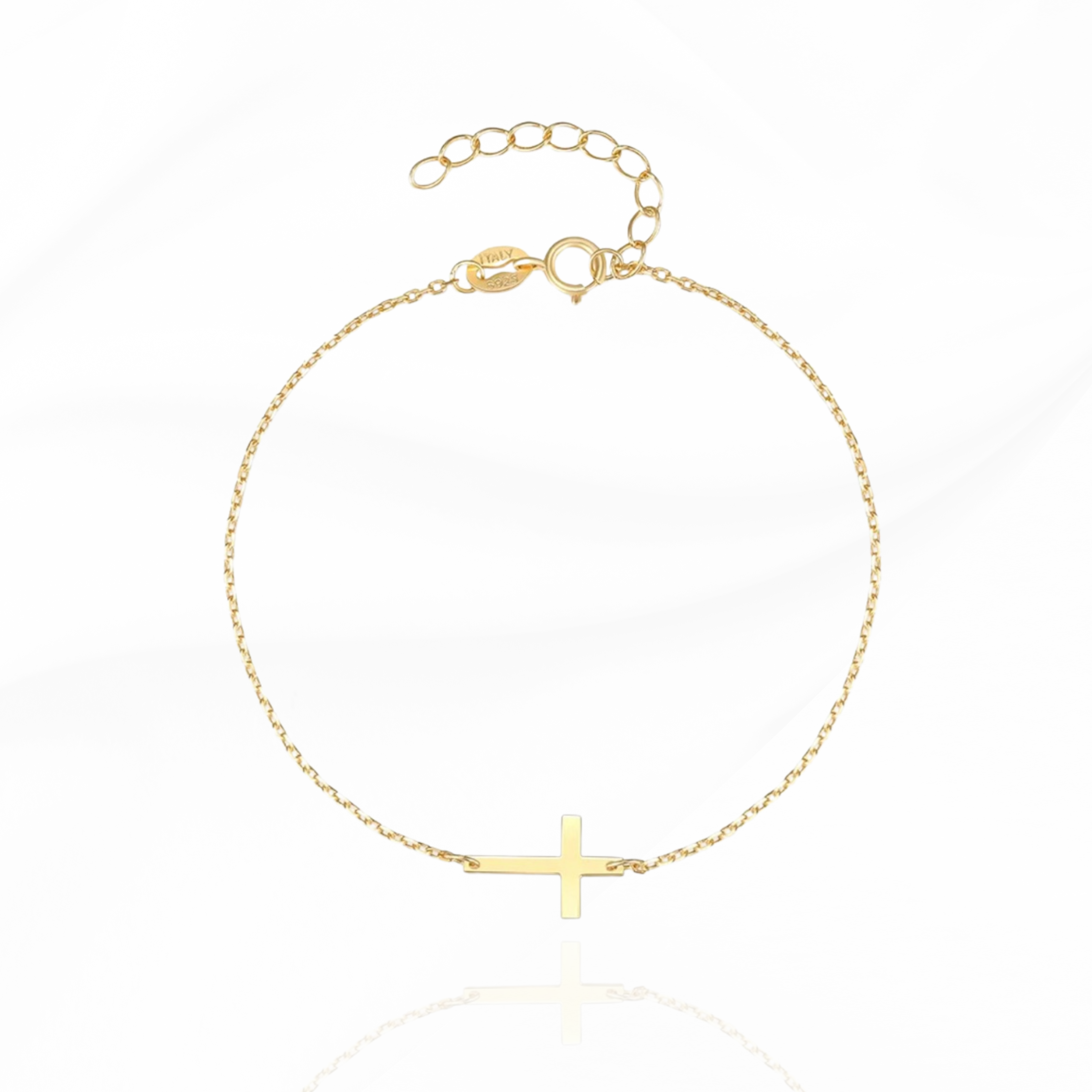 Kreuzarmband | 18k Gold | Wasserfest | Hypoallergen | Christlicher Schmuck | CROWDEDHEAVEN