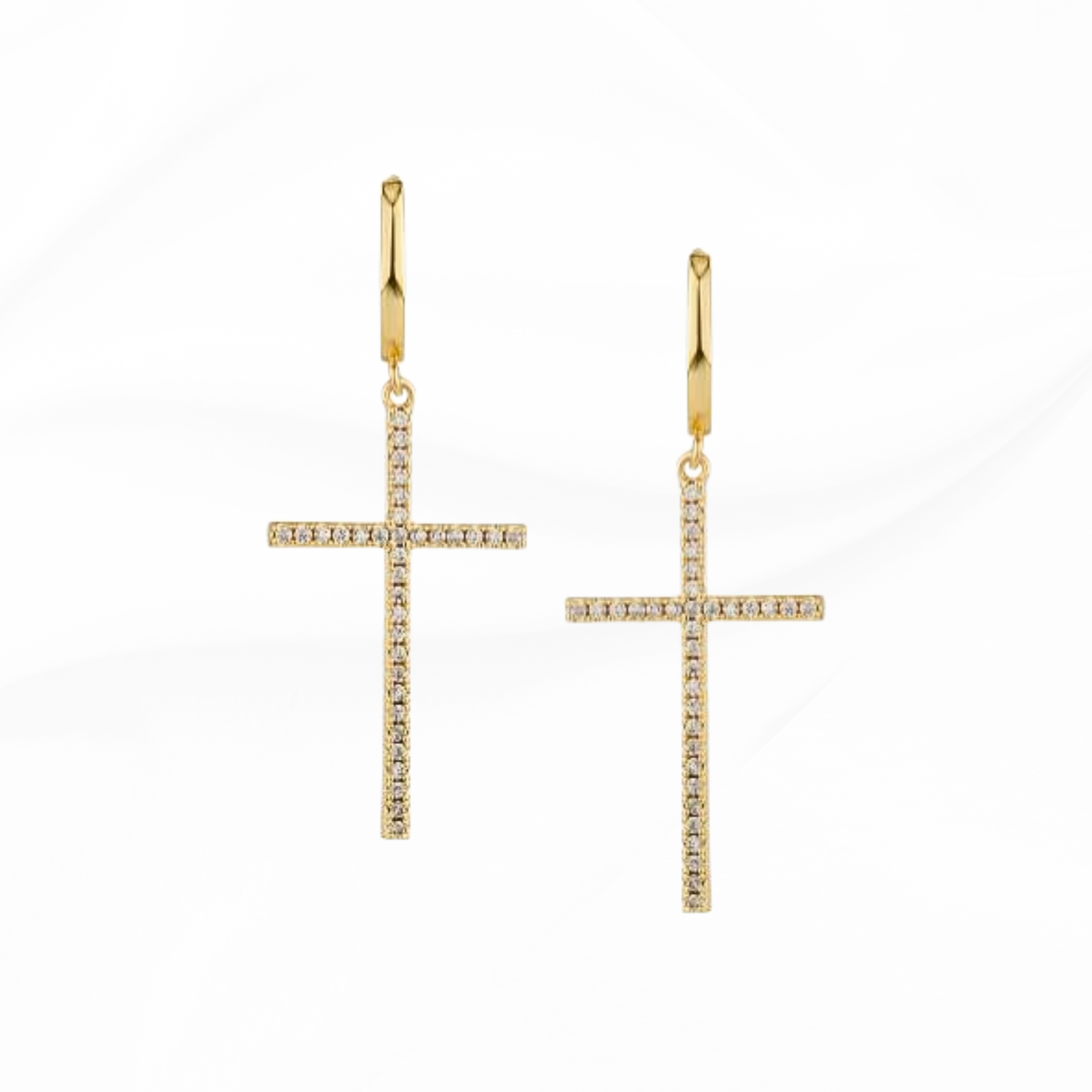 Ohrringe für Mädchen Frauen christlich Kreuz mit Steinen