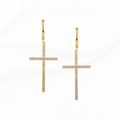 KREUZ OHRRINGE GOLD