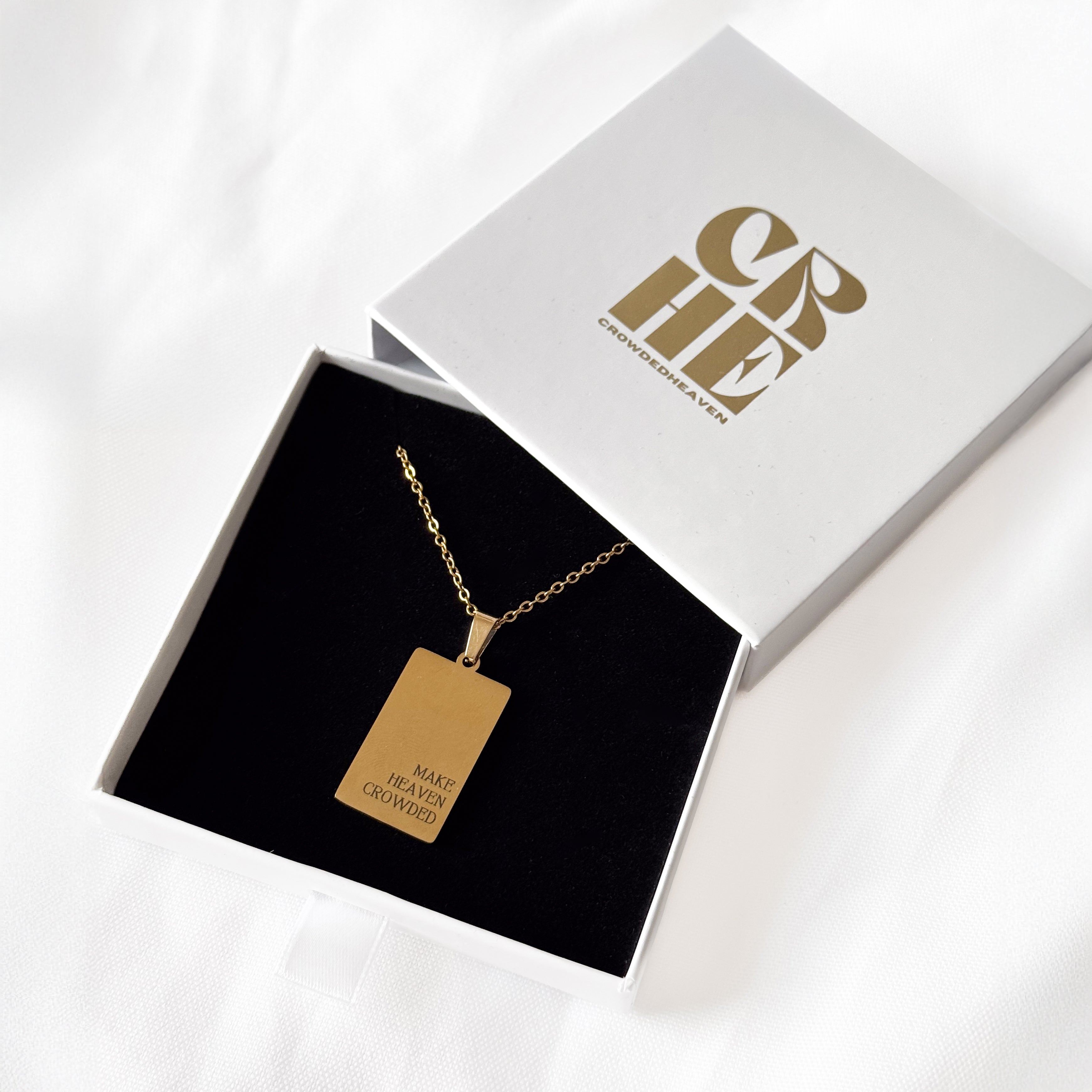Rechteck Kette länglich Gold 18k Echtschmuck Gold