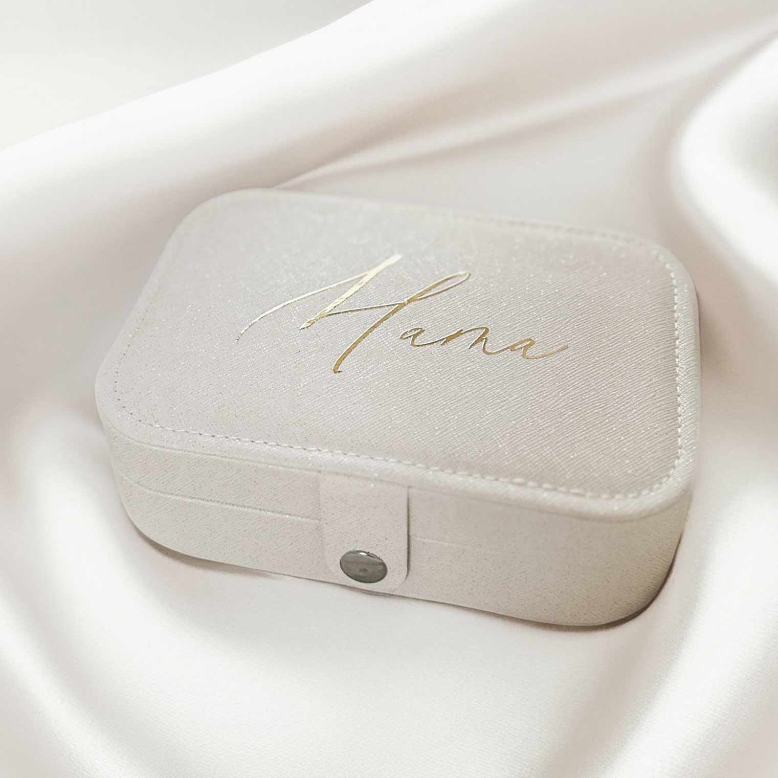 Reise Schmuckbox mit name Gravur -Geschenk Freundin zum Geburtstag 