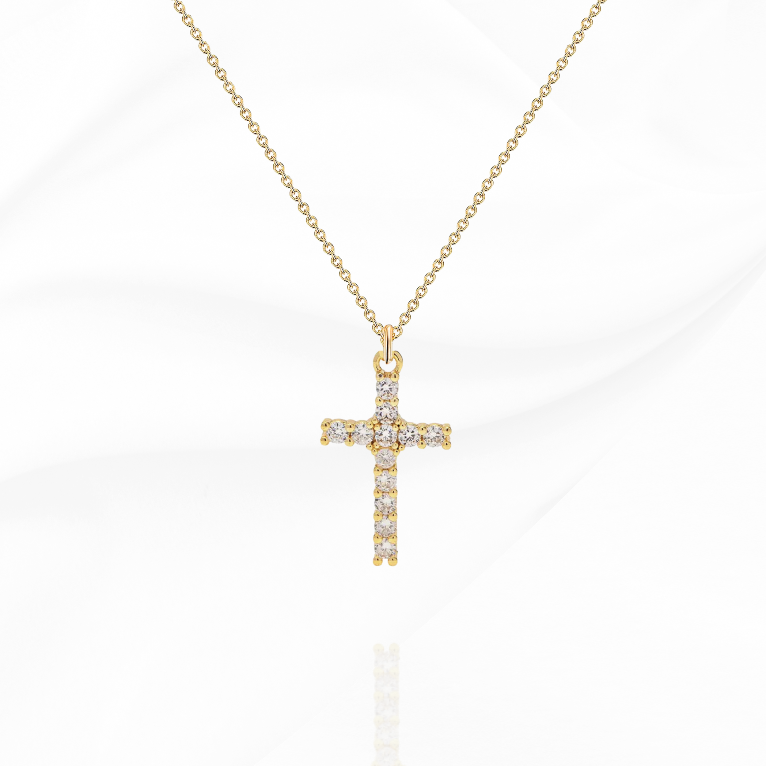 Halskette mit Kreuz christlich Schmuck wasserfest hypoallergen