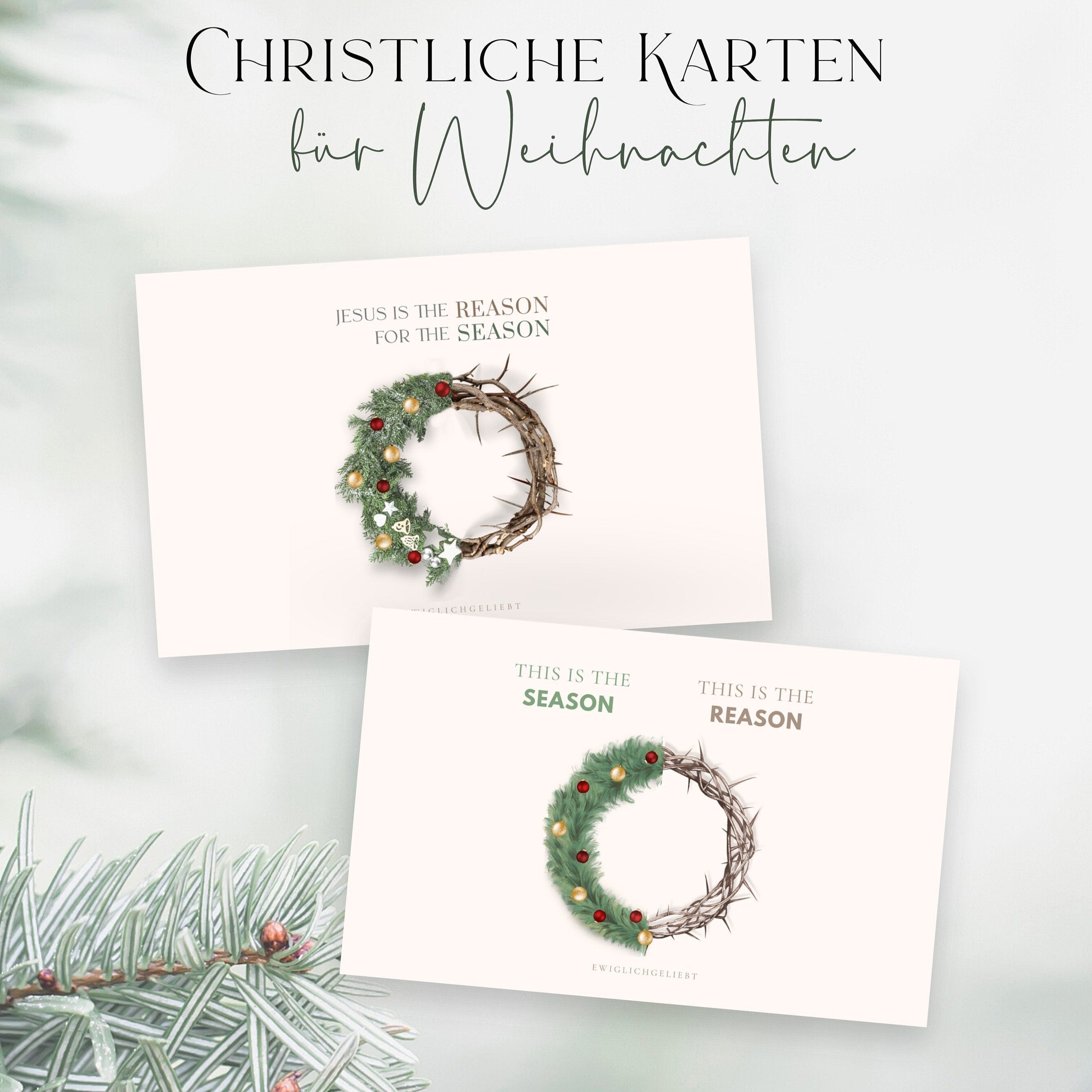 Christliche Karte Jesus Weihnachten